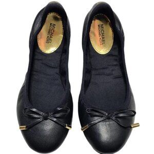 Michael Michael Kors City Ballet Flats Black Leather size 6